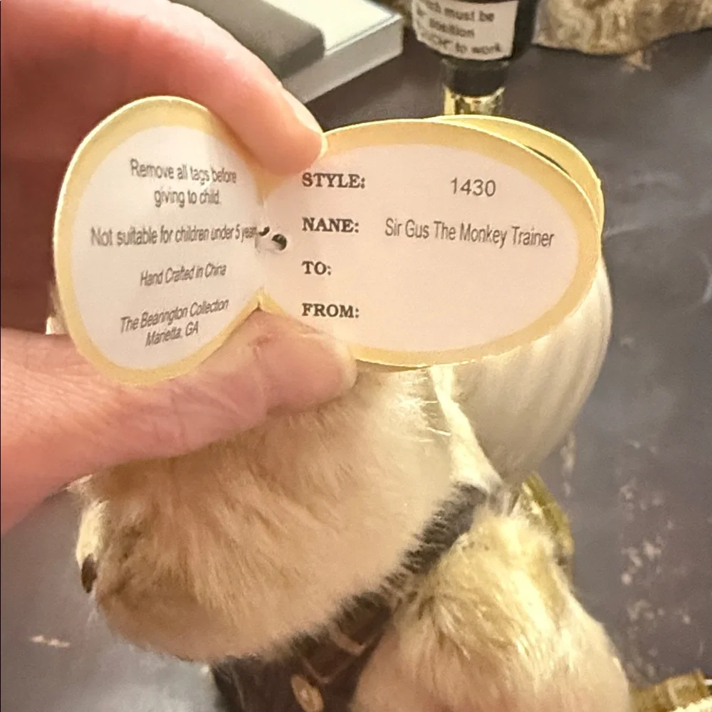 Bearington Bear Collection “Sir Gus the Monkey Trainer” NWT - Picture 3 of 3